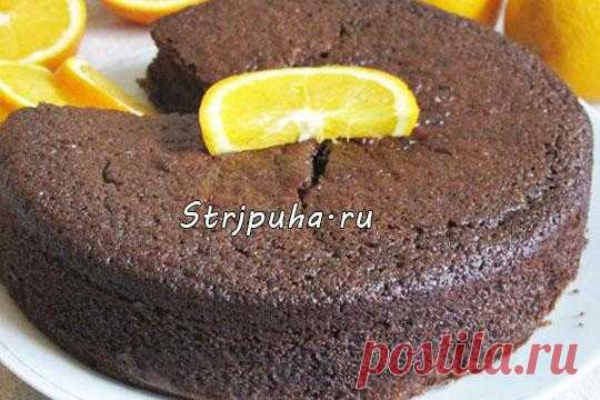 Постный шоколадный пирог на апельсиновом соке — Домашняя кулинария