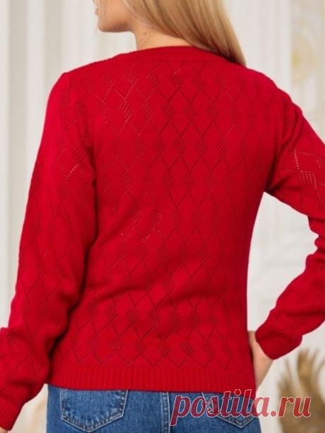 Схема ажурного узора для свитера