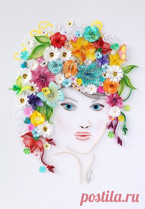 Квиллинг - удивительное творчество. Женские образы