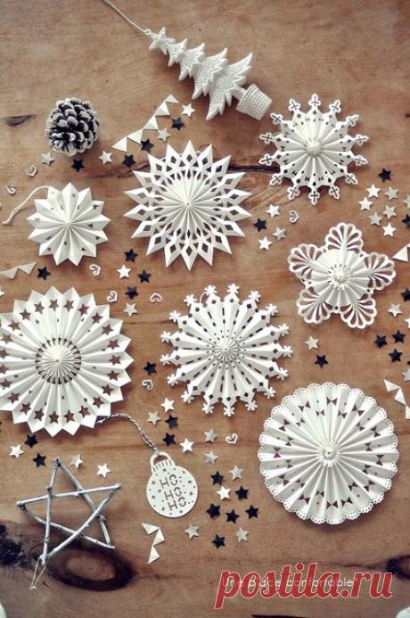 Об’ємні зірочкки-сніжинки: 4 чудових мастер-класа | Ідеї декору