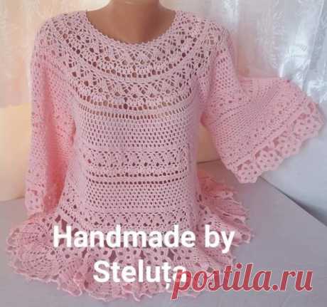 Розовая летняя кофточка крючком.

#топ_крючком@mirpetel, #туника_женская@mirpetel

Подборка узоров.

Источник: https://ok.ru/group58018113454231/topic/153006795903895