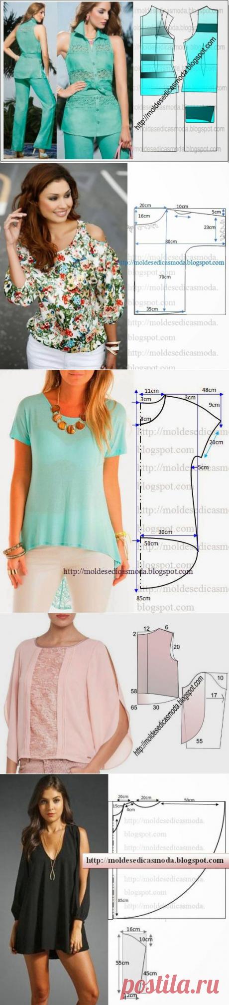 Летние блузки и топы..