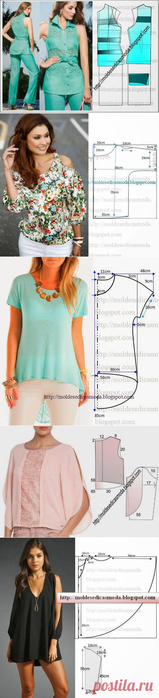 Летние блузки и топы..