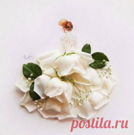 Акварель + цветы