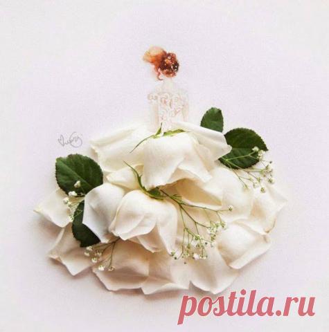 Акварель + цветы