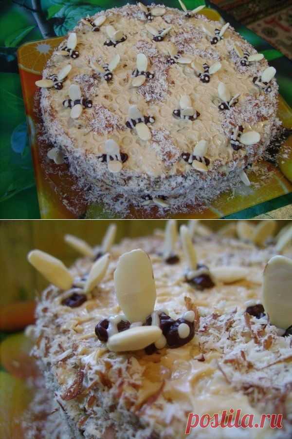 Медовик с пчелами