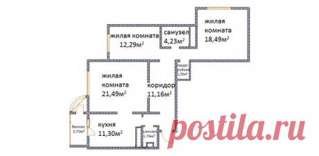 Перепланировка недели:обустраиваем трешку в новом панельном доме | Свежие идеи дизайна интерьеров, декора, архитектуры на INMYROOM