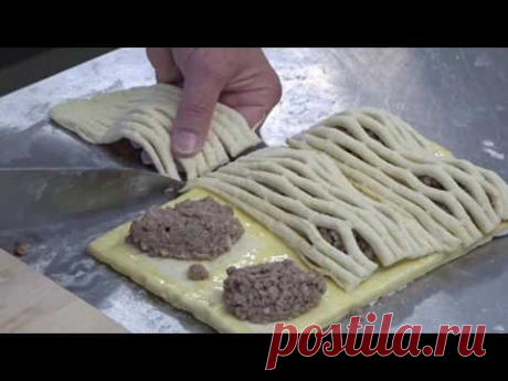 Слоеные пирожки с мясом. Обучение персонала приготовлению пирожков с мясом из слоеного теста