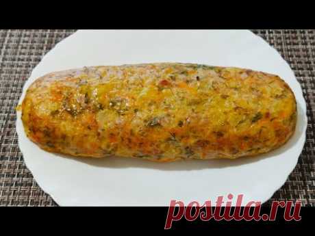 *Рулет из куриного фарша* безумно вкусно  очень сочный и нежный / на любой праздник / куриный рулет