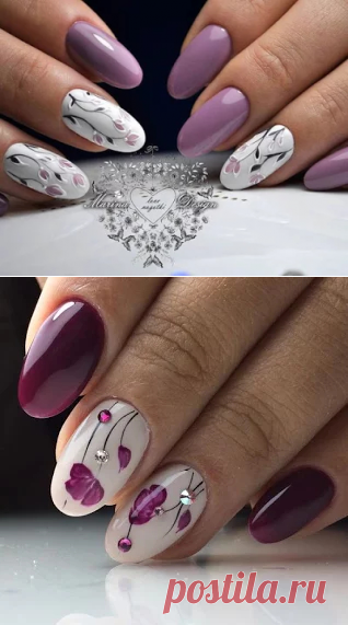 Весенние идеи маникюра для ногтей овальной формы! 💅🌸☂ #jamadvice #джемсове...