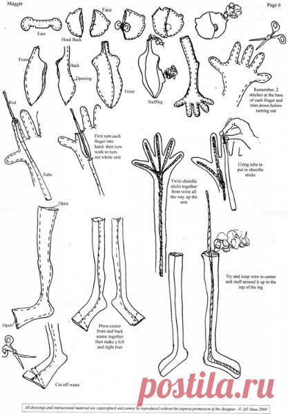 пучеглазка по дизайну Джилл Маас. - выкройка куклы джилл маас - запись пользователя Natik (Natik79) в дневнике - Babyblog.ru