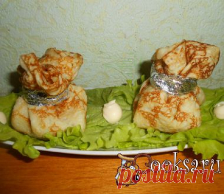 Блинчики Картофельный мешочек фото рецепт приготовления