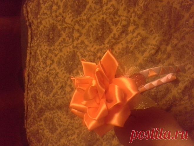 ободок с розой