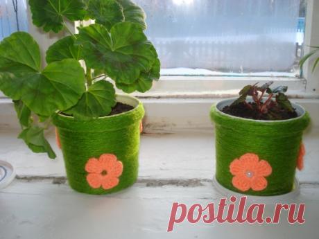 Цветочный горшок из майонезного ведра — Чудеса
