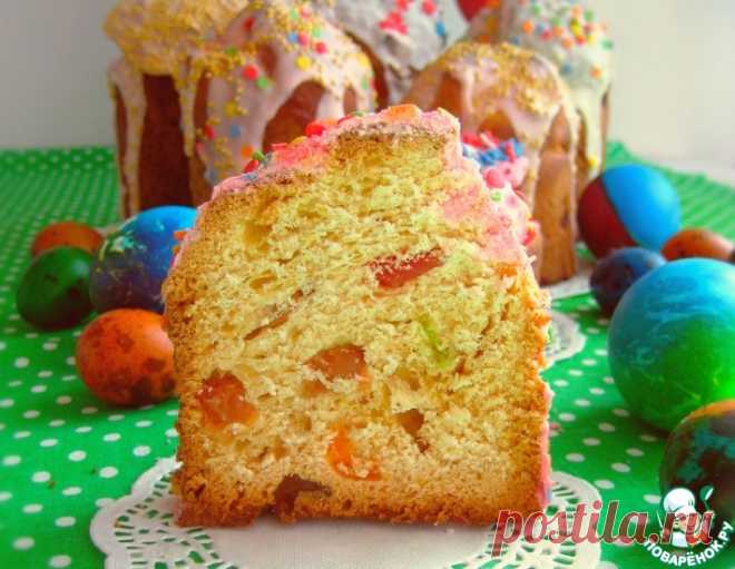Кулич с кардамоном, изюмом и цукатами – кулинарный рецепт