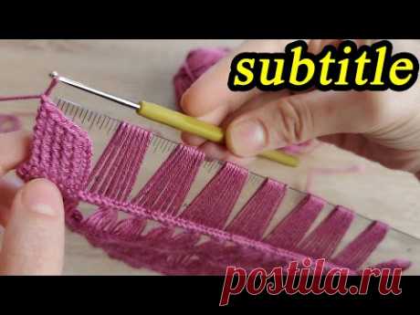 Yapımı kolay tığ işi örgü yelek etol şal modeli how to crochet knitting model