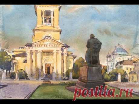 20240709 Voznesensky Proezd, Moscow. Watercolor plein air painting