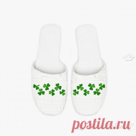 Бордюр для машинной вышивки Клевер - 3 размера