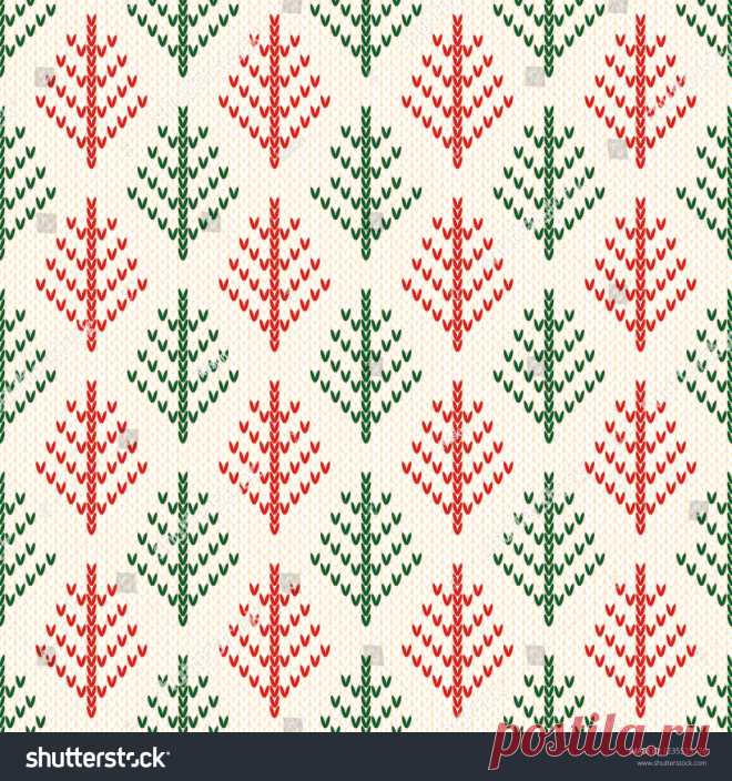 Vector de stock (libre de regalías) sobre Christmas Knitted Pattern Winter Geometric Seamless1235525176
