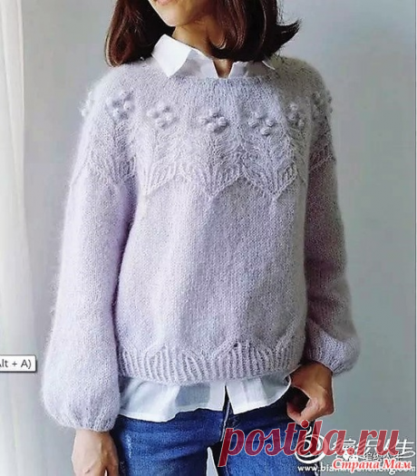 И СНОВА ДЖЕМПЕРЫ СПИЦАМИ С КРАСИВЫМИ КОКЕТКАМИ СХЕМА + ОПИСАНИЕ | Копилка узоров (Вязание спицами) | Дзен