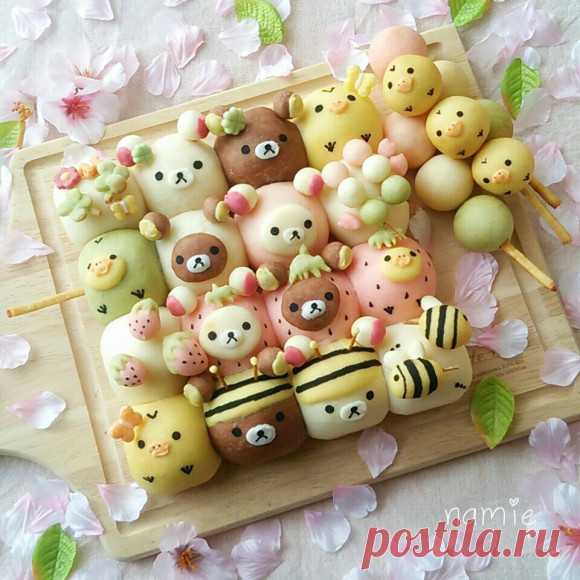 レシピあり！春のリラックマ♪ちぎりパン | なみえさんのお料理 ペコリ by Ameba - 手作り料理写真と簡単レシピでつながるコミュニティ -