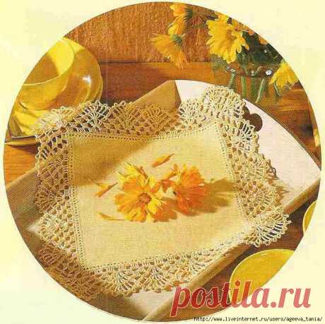Кайма крючком.