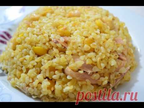 Куриный плов из булгура. (Tavuklu nohutlu pilav)
