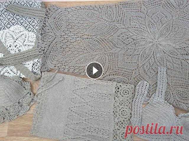 Ажурный сарафан я создала из круглой скатерти, диаметром 114 см связанной мною спицами из льна и обвязанной крючком. Поскольку ажурный узор сарафана и...