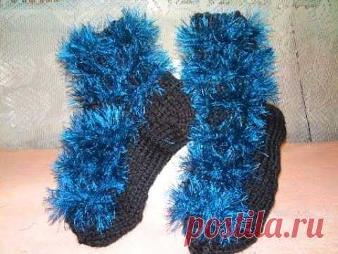 Носков много не бывает! Пряжа ТРАВКА в дело Носки №3 На двух спицах knitting, knitting socks,""