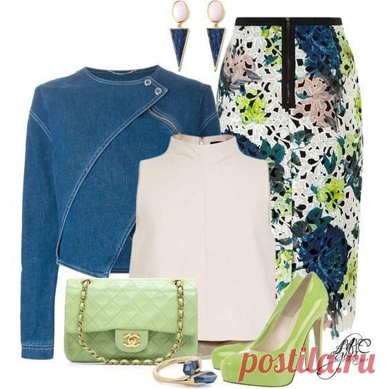 Модные образы с цветочными принтами.