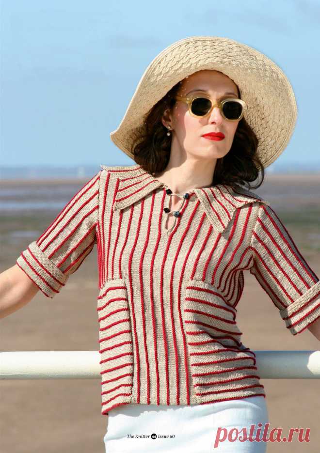 Вязание джемпера – блузы This Attractive Affair, The Knitter 60