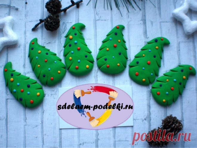 Елка из полимерной глины | 41 фото | Polymer clay craft