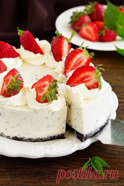 Творожный чизкейк без выпечки🍓 | ЕдаЯЛюблюТебя | Яндекс Дзен