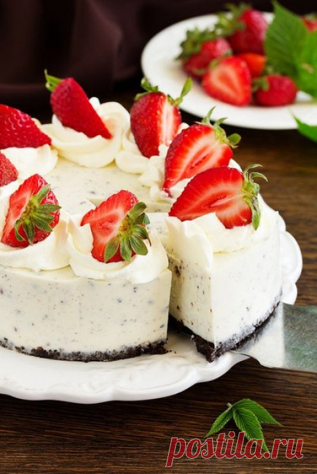 Творожный чизкейк без выпечки🍓 | ЕдаЯЛюблюТебя | Яндекс Дзен