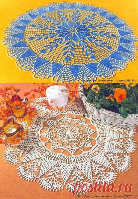 КОЛЛЕКЦИЯ АЖУРНЫХ САЛФЕТОК КРЮЧКОМ - САМОБРАНОЧКА РУКОДЕЛЬНИЦАМ, МАСТЕРИЦАМ