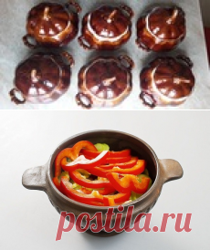Открыв крышку этих горшочков, я была одурманена ароматом! Самое вкусное блюдо.