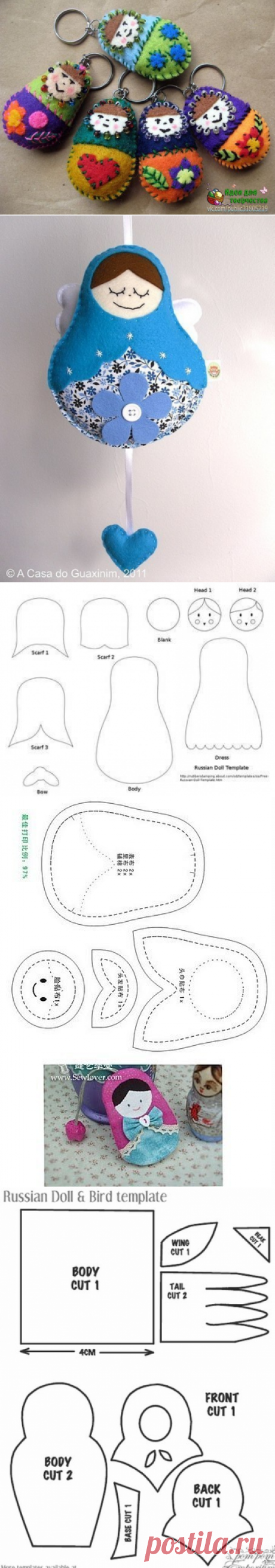 Шьем матрешку. Идеи и шаблоны (10 фото) | WmnDay.ru - Handmade, фитнес, интерьеры