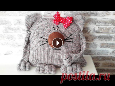 ИЗ СТАРОГО СВИТЕРА  ПОДУШКА...FROM OLD SWEETER  PILLOW ... ИЗ СТАРОГО СВИТЕРА \ ПОДУШКА....ПОДЕЛКИ ПЕРЕДЕЛКИ... СМОТРИТЕ ЕЩЕ ИНТЕРЕСНОЕ ВИДЕО... КУКЛЫ ИЗ НОСКОВ СВОИМИ РУКАМИ......