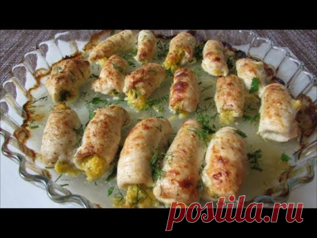 Куриные рулетики с начинкой