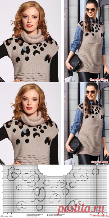 Туника со структурным узором - Вязание - Страна Мам