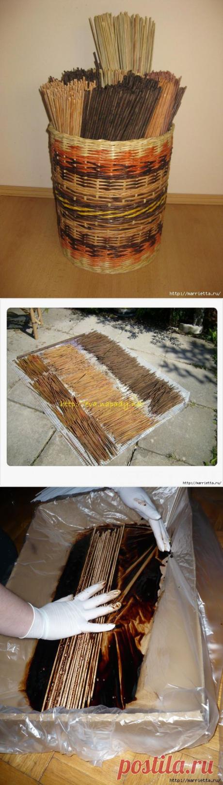 ПЛЕТЕНИЕ ИЗ ГАЗЕТ. ЧЕМ КРАСИТЬ ТРУБОЧКИ.