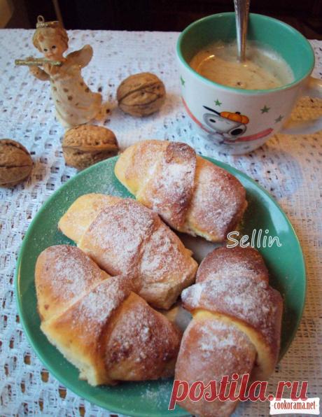 Рогалики з заварною горіховою начинкою / Печиво / Кукорама — смачні рецепти!