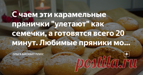 С чаем эти карамельные прянички "улетают" как семечки, а готовятся всего 20 минут. Любимые пряники моей бабушки Не знаю почему, но моя бабушка не очень любит сладости. Часто она отказывается даже от очень вкусного торта, но вот эти карамельные прянички ей очень даже по душе. Да и вся моя родня отмечает, что они как семечки, вроде ничего особенного, а остановиться и не съесть все просто невозможно. Рецепт карамельных пряников очень простой и быстрый. И сегодня на моем канал...