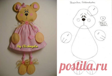 Мягкие игрушки своими руками. Медвежонок / Мягкие игрушки, тильда своими руками. Выкройки, мастер классы, фото / Ёжка - стихи, загадки, творчество и уроки рисования для детей