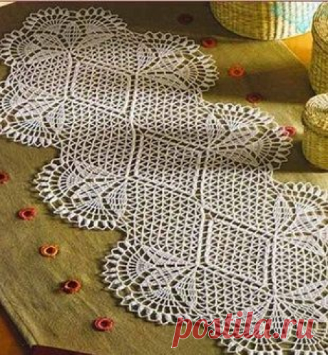 Ажурная дорожка крючком