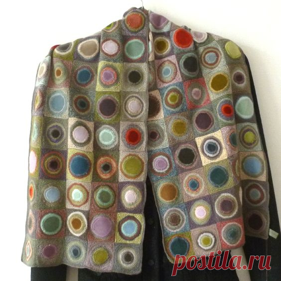 Восхитительные шарфы и шарфики из остатков пряжи,крючком — HandMade