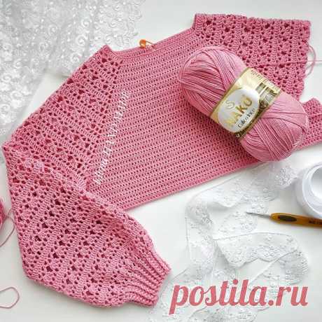 ДЖЕМПЕР с ажурными рукавами