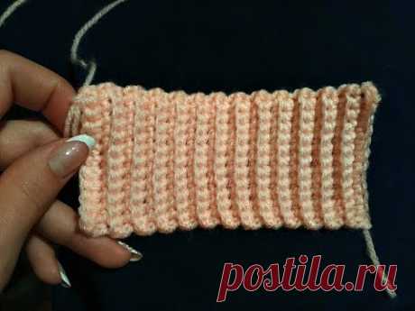 Как связать  резинку крючком. How to crochet elastic