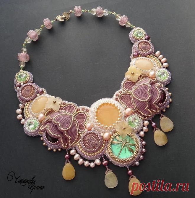Подборка восхитительных Колье, выполненных в разных техниках и из разных материалов | Красота Рукодельная | Яндекс Дзен