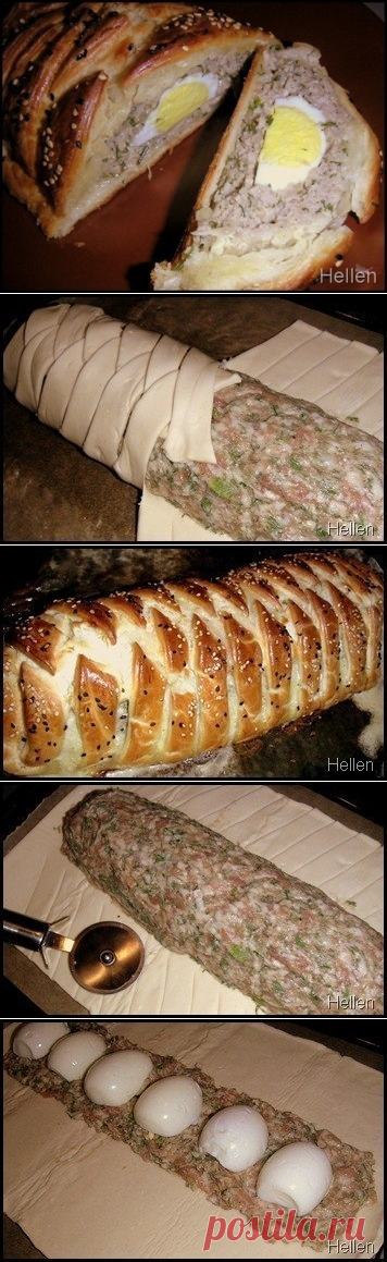 Как приготовить мясной рулет с яйцом. - рецепт, ингридиенты и фотографии